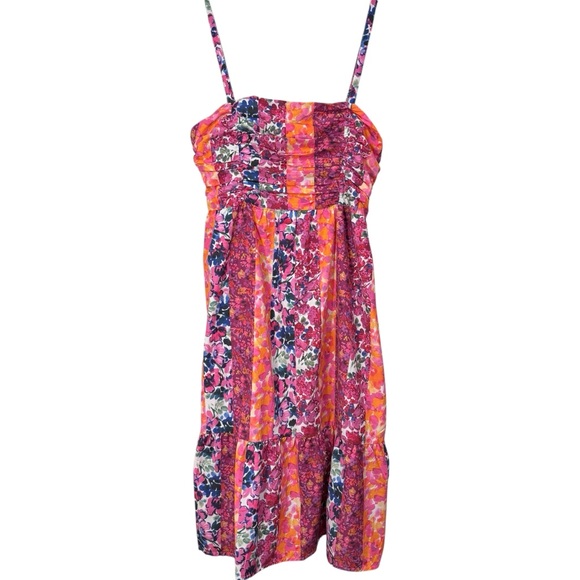 French Connection Carrie Era Floral Square Neck Sleeveless Midi Dress Sz 14 NWT - Picture 2 of 15